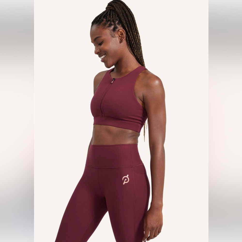 Peloton Cadent High Neck Zip Bra - Picture 1 of 13